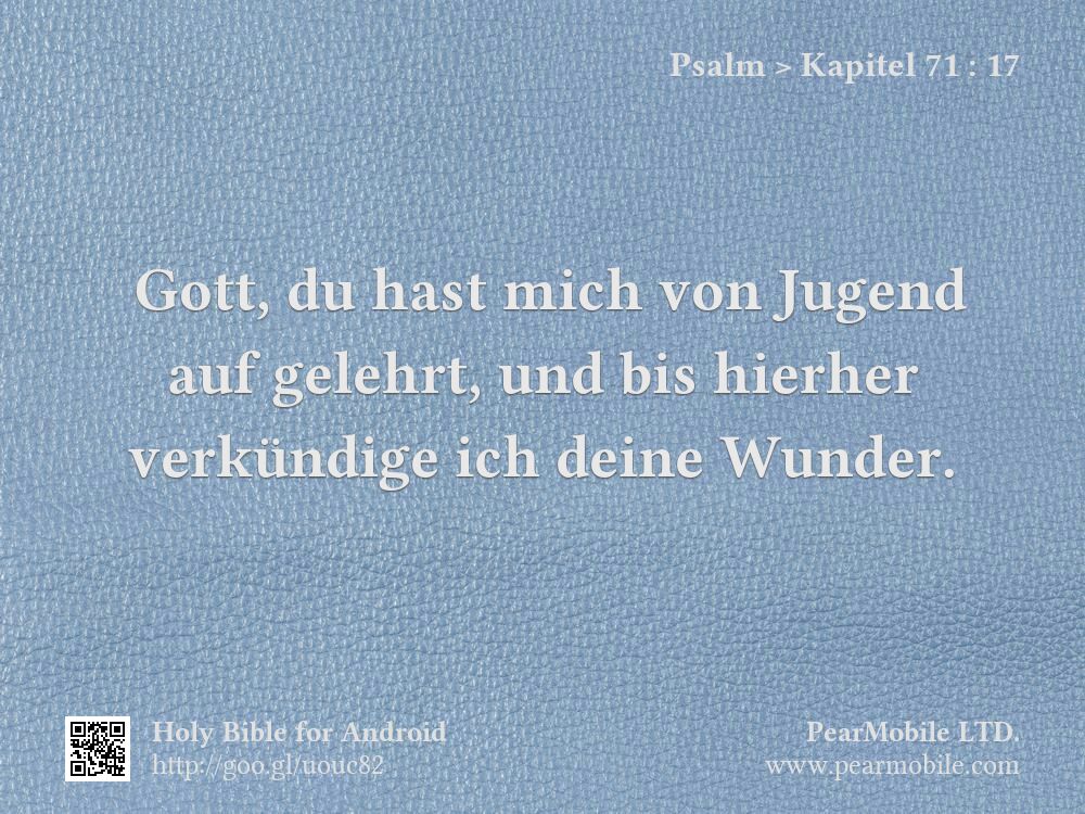 Psalm, Kapitel 71:17